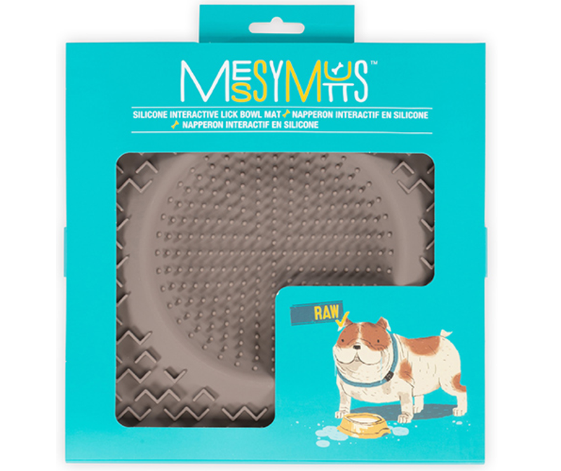 Messy Mutts Dog Silicone Therapeutic Lick Bowl Mat 9.8 inch x9.8 inch