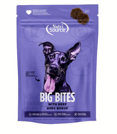 Nutrisource Large Breed Big Bite Treats Beef Dog Treats