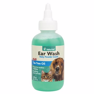 NaturVet Ear Wash Baby Powder Scent
