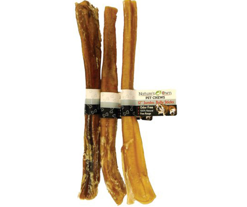 Nature's Own USA Odor-Free Jumbo Bully Sticks 12in (12-inch)