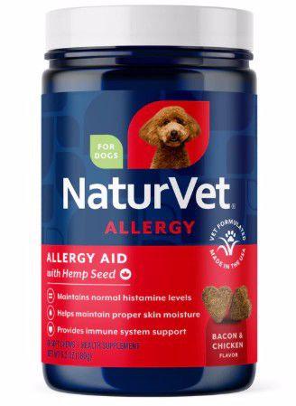 NaturVet Allergy Aid w Hemp Seed Soft Chews 60ct