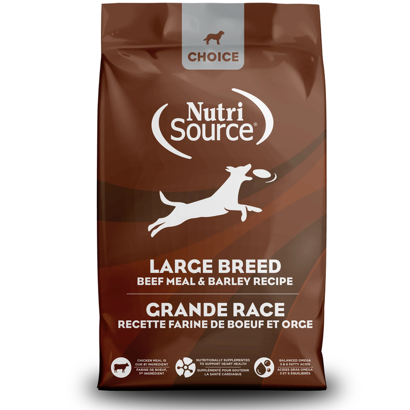 NutriSource Choice Large Breed Beef Meal and Barley Dry Dog Food