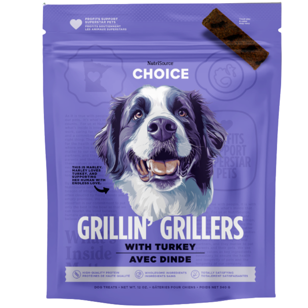 Nutrisource Choice Turkey Grillin Grillers Dog Treats