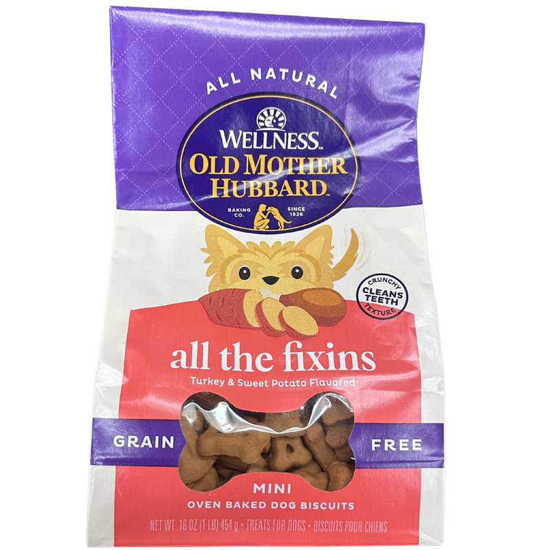 Old Mother Hubbard 16oz Grain Free Mini All The Fixins Dog Treats