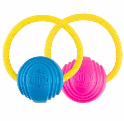 Project Hive Medium Breed Dog Pink & Blue Loped Ball