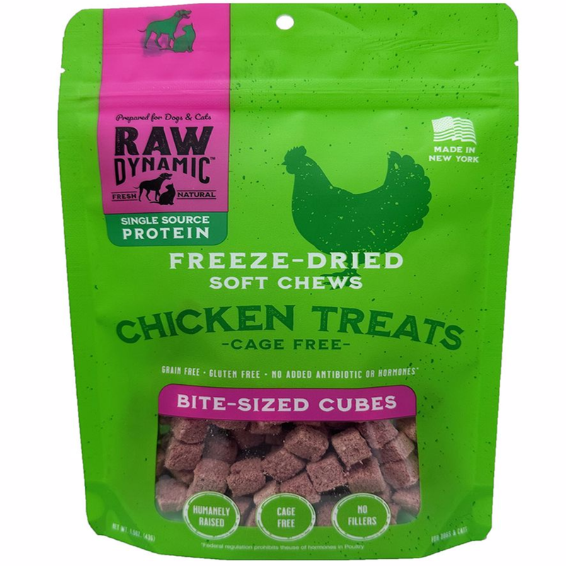 Raw Dynamic Freeze Dried Soft Chews Chicken Treats For Dogs and Cats