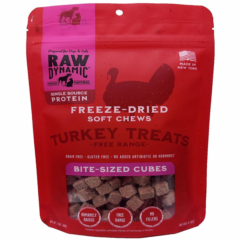 Raw Dynamic Freeze Dried Soft Chews Turkey Treats For Dogs and Cats