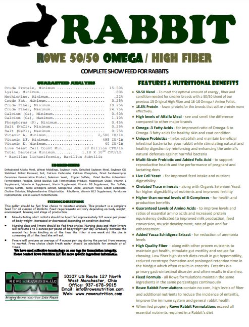 Rowe Nutrition 50-50 HF