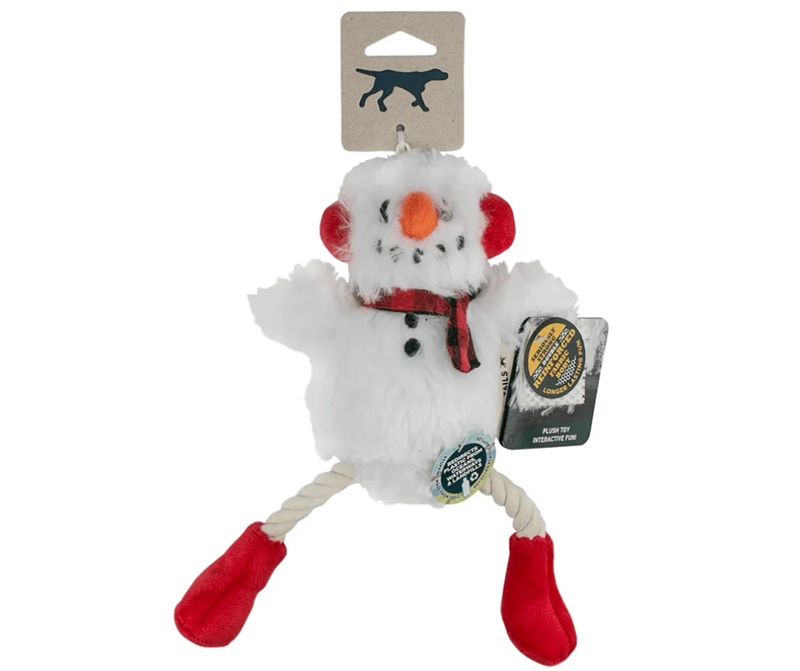 Tall Tails Snowman 13in Rope Tug Toy