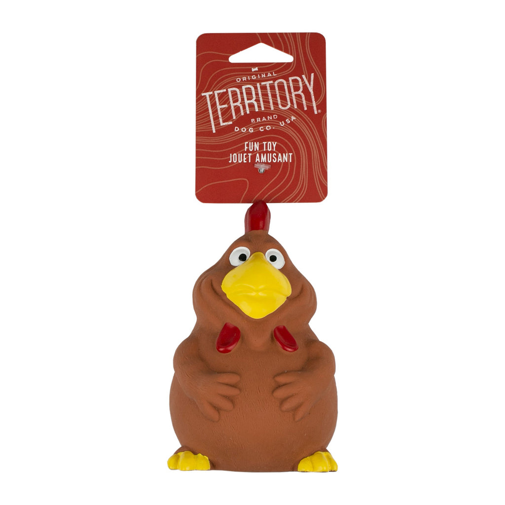 Territory 3.6in Chicken Latex Squeaker Toy