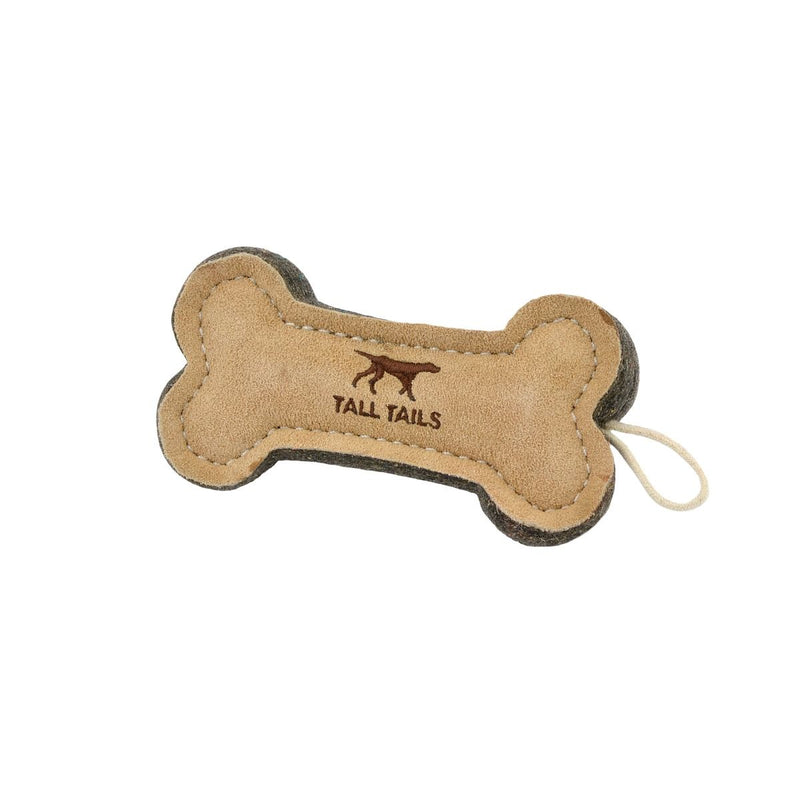 Tall Tails Leather and Wool Bone Tug Toy