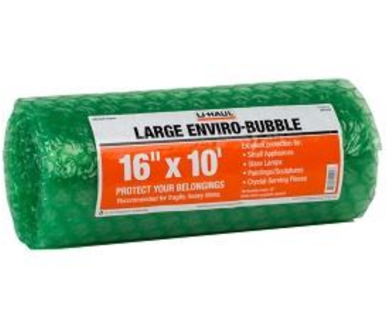 Uhaul Enviro 8MM Large Bubble Wrap 16"x10ft