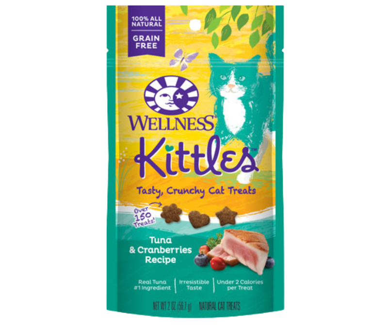 Wellness 6oz Cat Kittles Treat GF Tuna and Cranberries