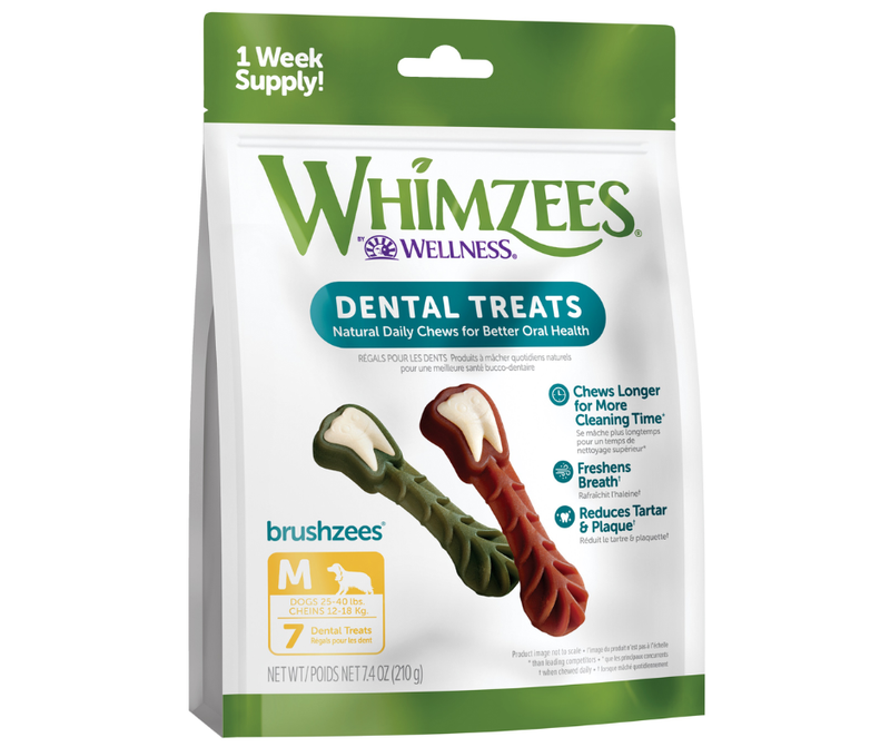 Whimzees Brushzees Natural Dental Chews