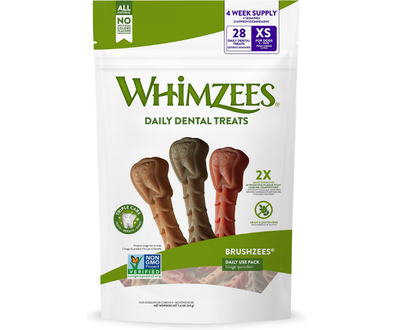 Whimzees Brushzees Natural Dental Chews
