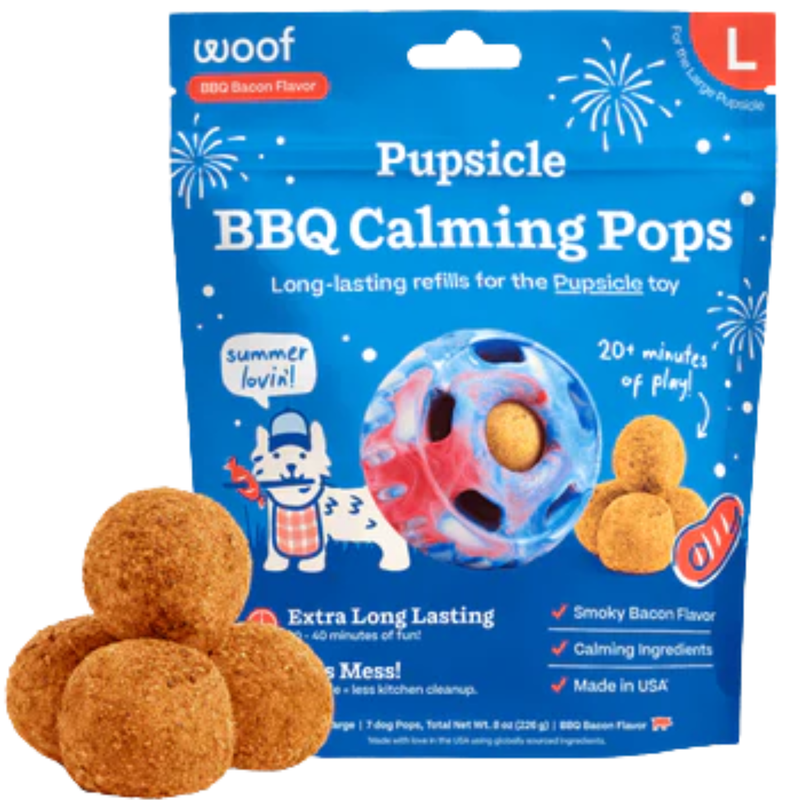 Woof BBQ Bacon Calming 2026 Summer Pupsicle Refill Pops Dog Treat