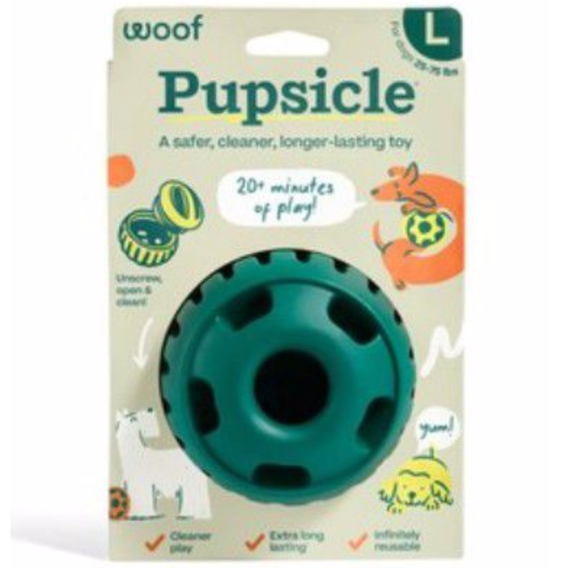 Woof Forest Green Pupsicle Dog Treat Toy