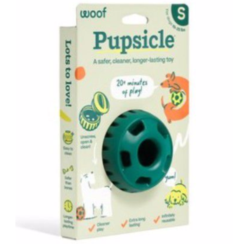 Woof Forest Green Pupsicle Dog Treat Toy