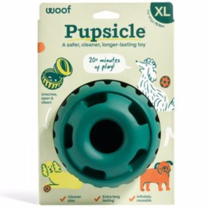 Woof Forest Green Pupsicle Dog Treat Toy