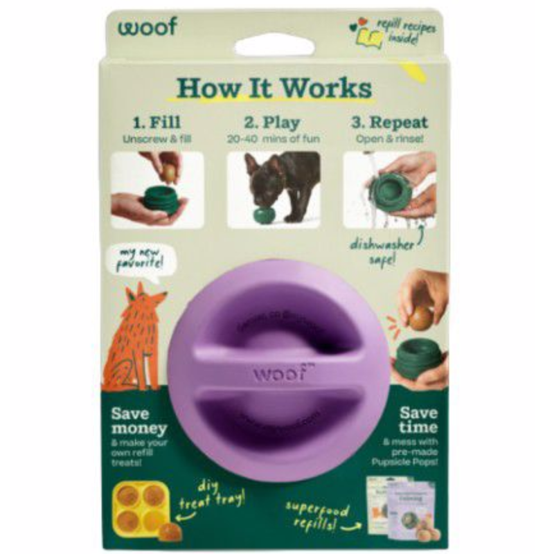 Woof Lavender Pupsicle Dog Treat Toy