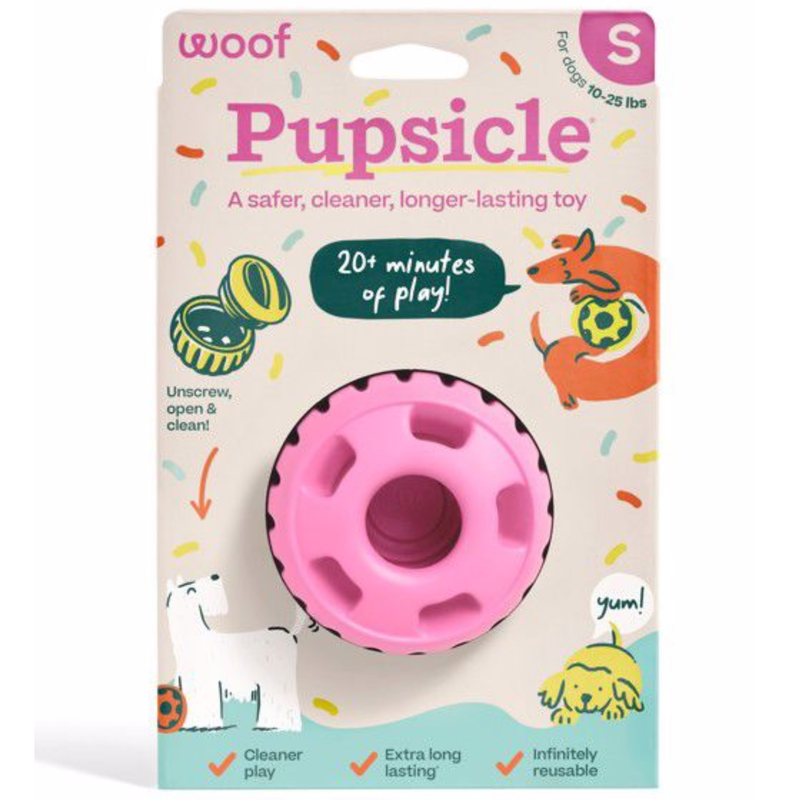 Woof Party Pink Pupsicle Dog Treat Toy