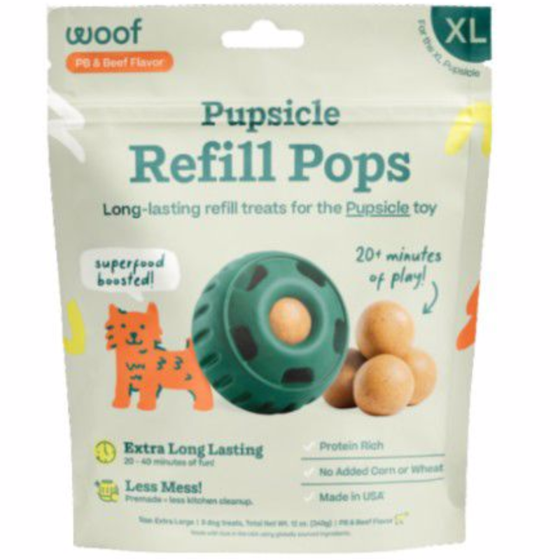 Woof Peanut Butter & Beef Pupsicle Refill Pops Dog Treat