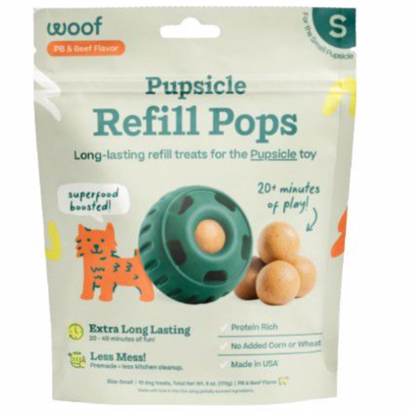 Woof Peanut Butter & Beef Pupsicle Refill Pops Dog Treat