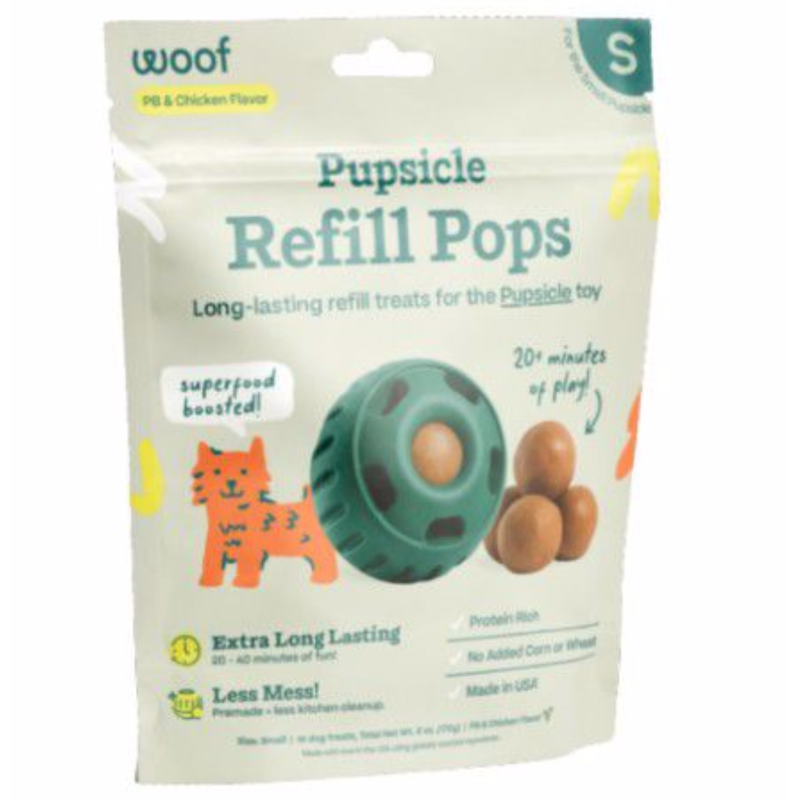 Woof Peanut Butter & Chicken Pupsicle Refill Pops Dog Treat