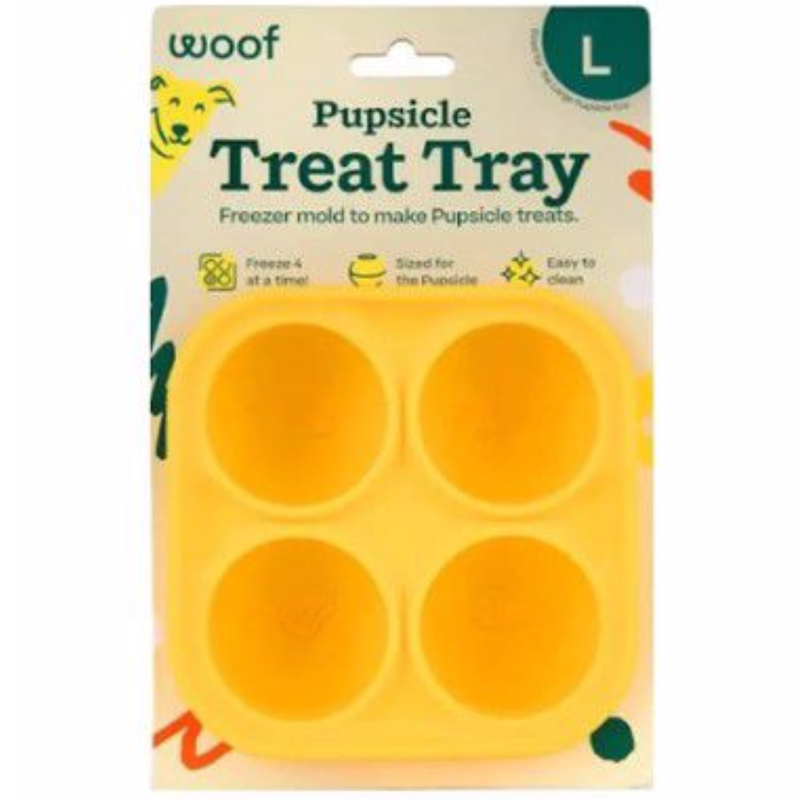 Woof Yellow Pupsicle Dog Treat Tray