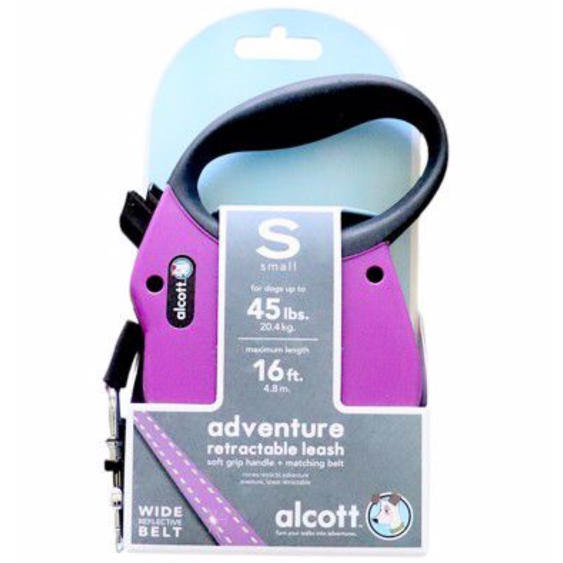 Alcott Adventure 16ft Small Retractable Leash For Dogs Up To 45lbs