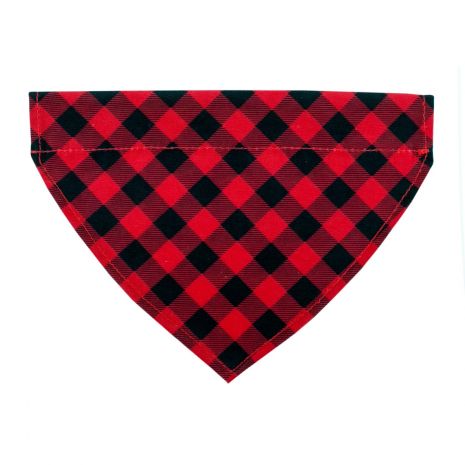 Tall Tails Red Plaid Medium/Large Bandana Christmas