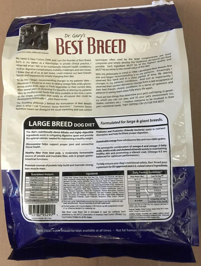 Dr. Gary's Best Breed Large Breed Dog Diet