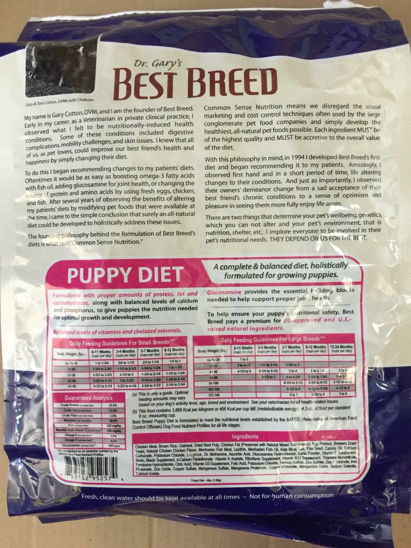 Dr. Gary's Best Breed Puppy Dog Diet
