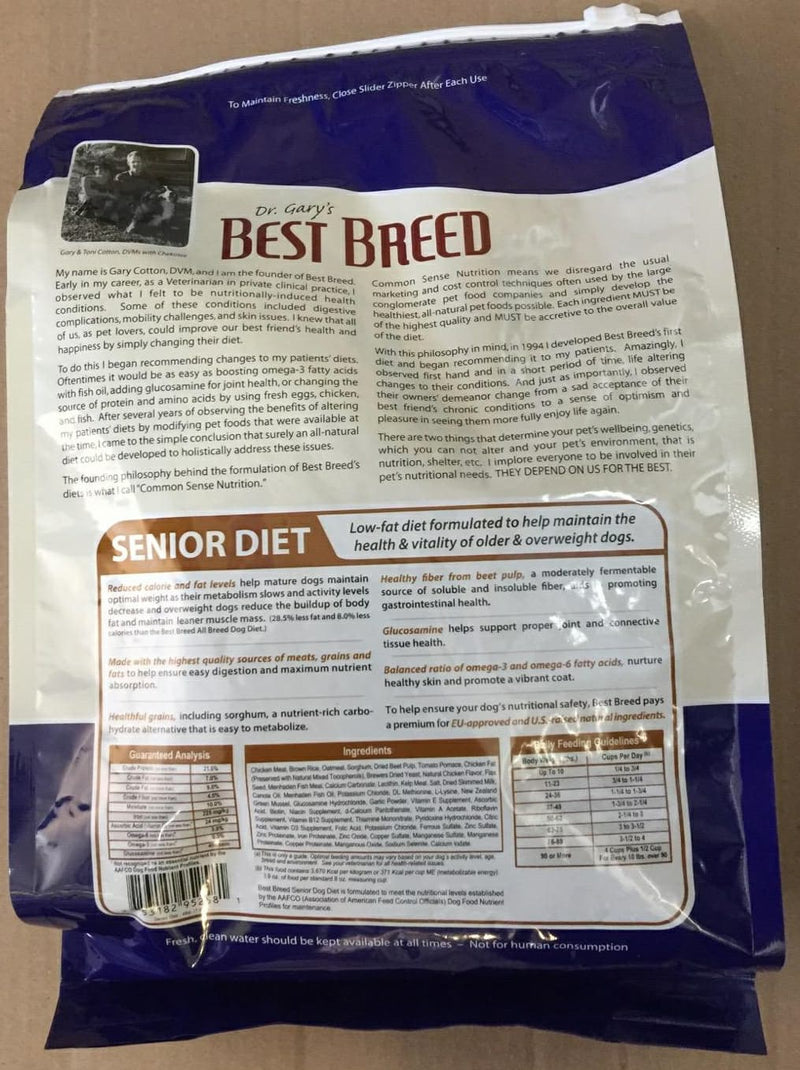 Dr. Gary's Best Breed Senior Dog Diet