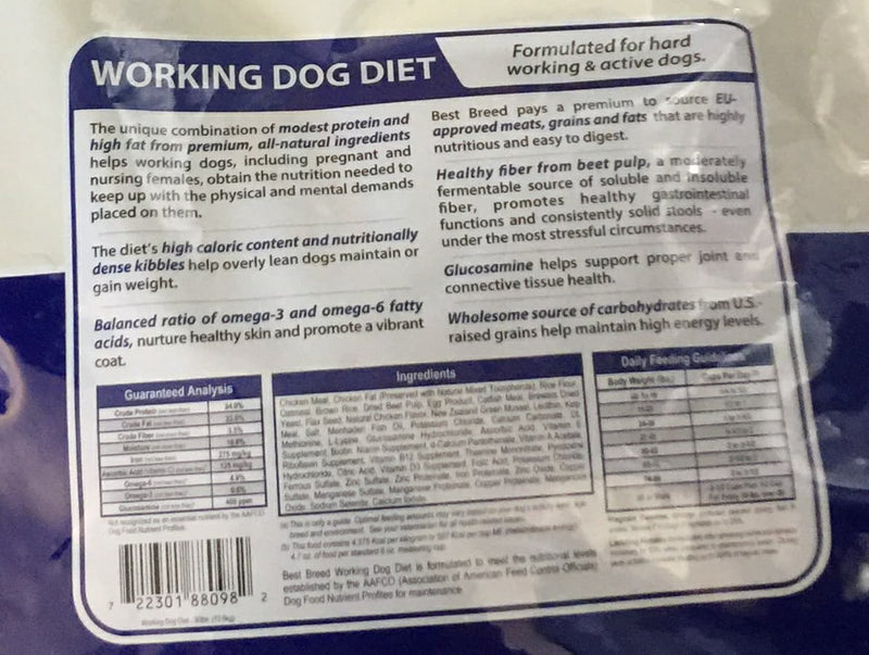 Dr. Gary's Best Breed Working Dog Diet