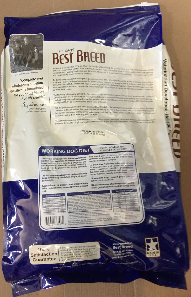Dr. Gary's Best Breed Working Dog Diet