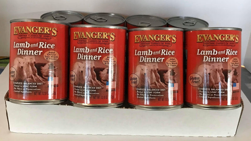 Evangers Classic Lamb and Rice Dinner Canned Dog Food 12.5oz Cans