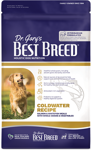 Dr. Gary's Best Breed Coldwater Recipe, Salmon, Whitefish, Whole Grains, & Vegetables