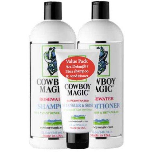 Cowboy Magic Promo Pak 3 Shampoo, Cond wi/ free Detangler