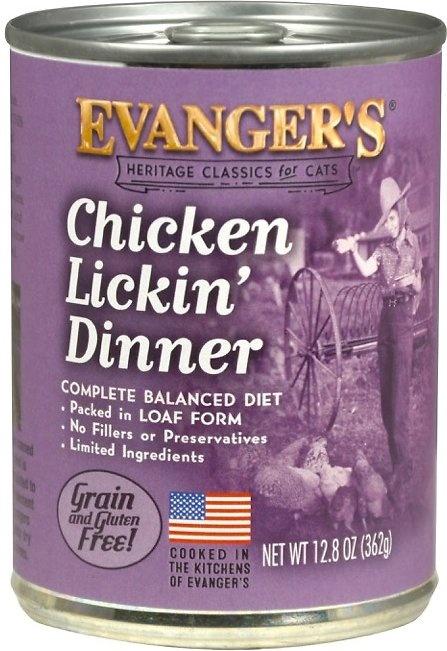Evangers 12.8oz Cat Can Chicken Lickin Dinner