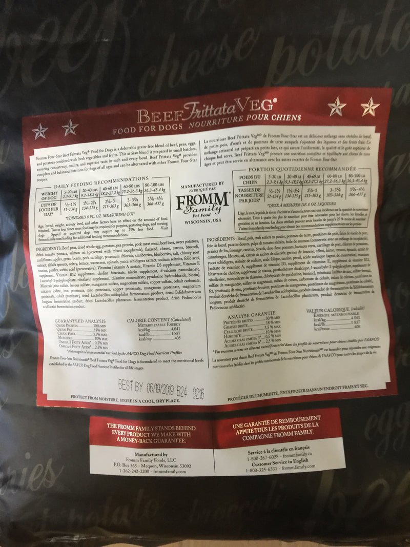 Fromm Family Four Star Beef Frittata Dog Food