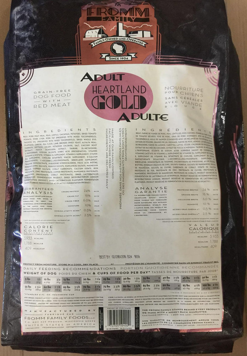 Fromm Heartland Gold Grain Free Adult