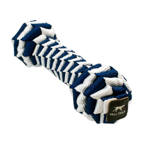 Tall Tails 9in Navy Braided Bone Toy