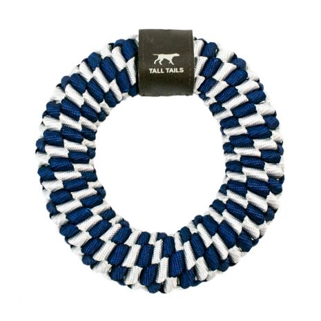 Tall Tails 6in Navy Braided Ring Toy