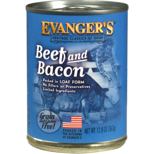 Evangers Classic Beef with Bacon Canned Dog Food 12.5oz cans