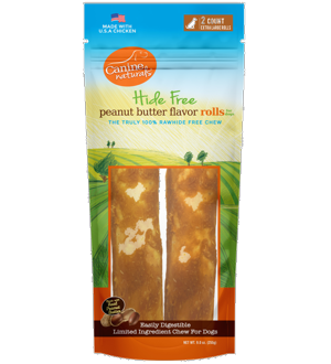 Canine Naturals Hide Free Peanut Butter Chews 2Pk