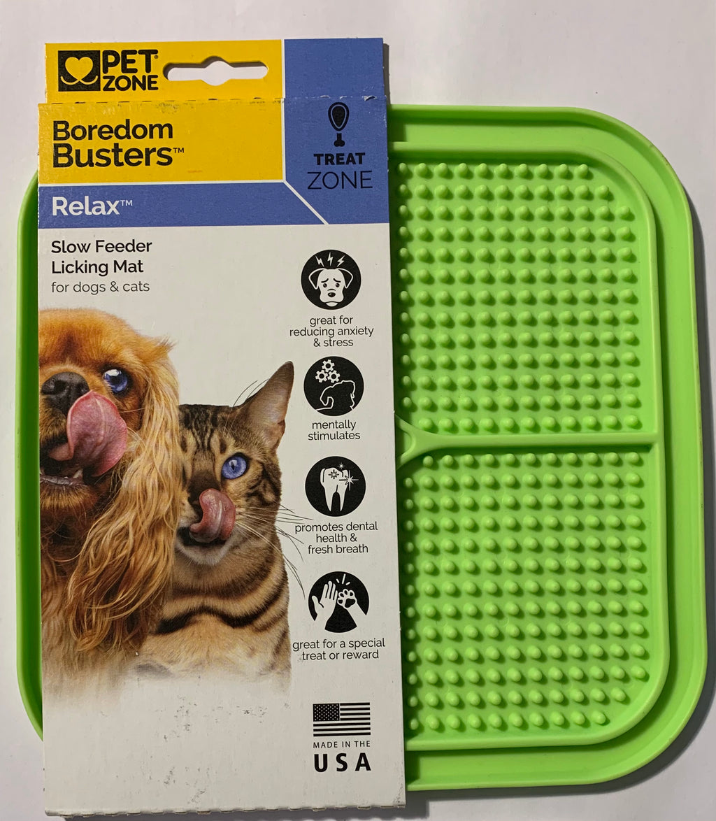 Pet Zone Boredom Busters Relax Slow Feeder Licking Mat for Dogs & Cats
