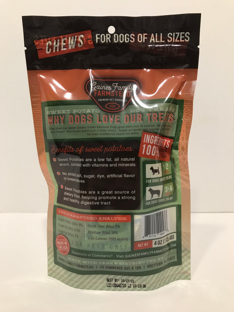 Gaines Family Dog Sweet Potato Chews