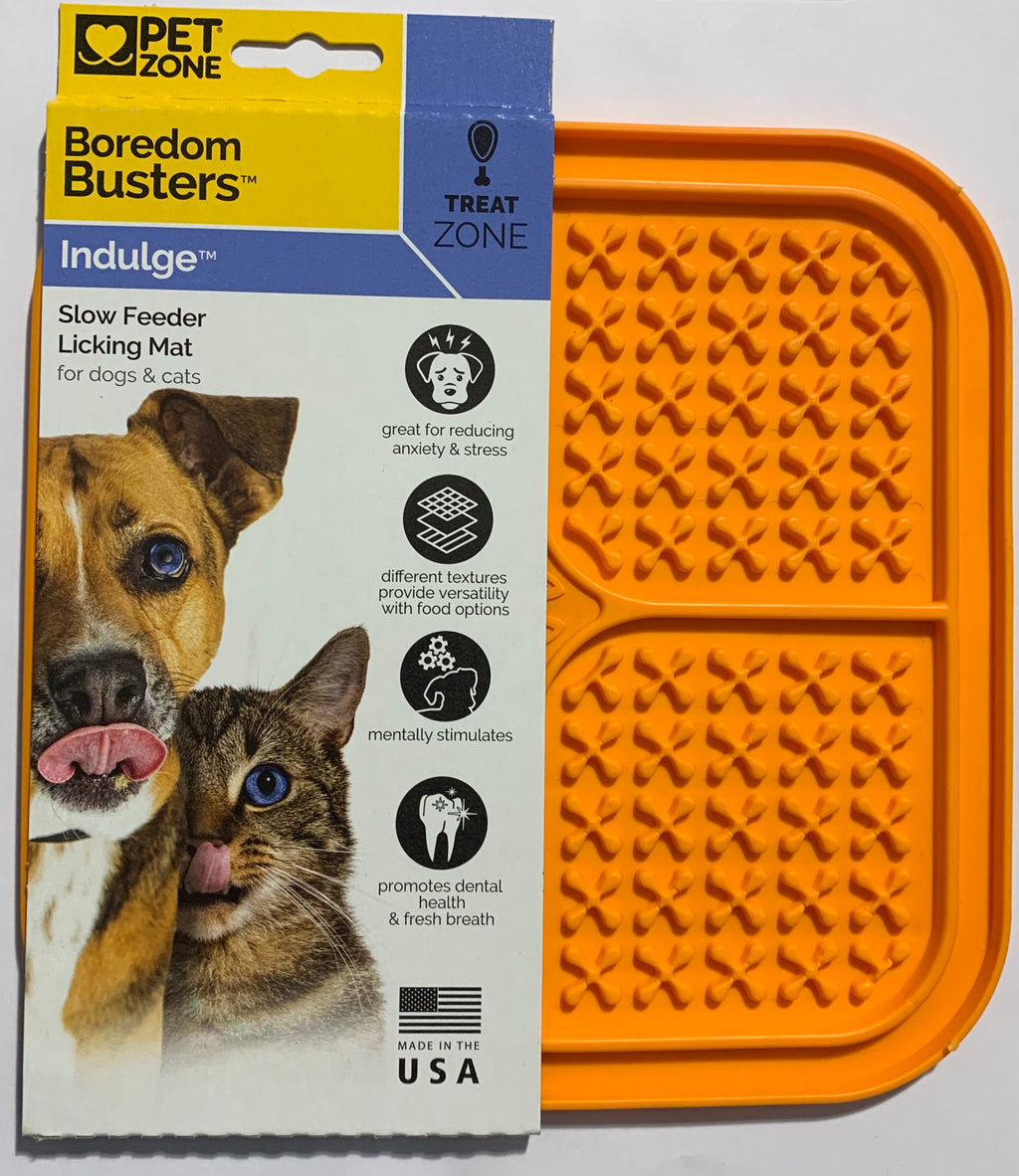 Pet Zone Boredom Busters Indulge Slow Feeder Licking Mat for Dogs & Cats