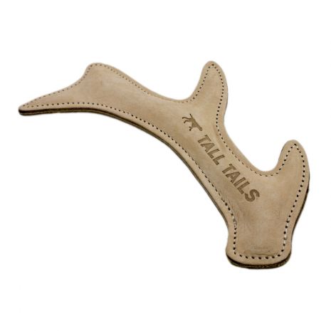 Tall Tails Leather and Wool Natural Antler 11in Dog Toy
